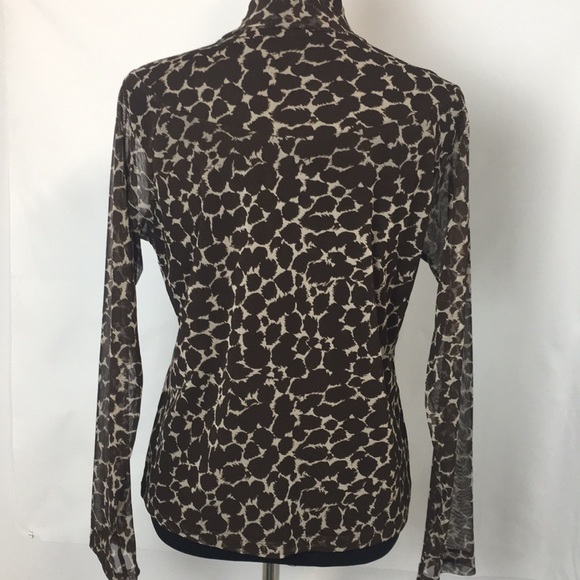 Rafaella high neck top brown and cream - Picture 3 of 4